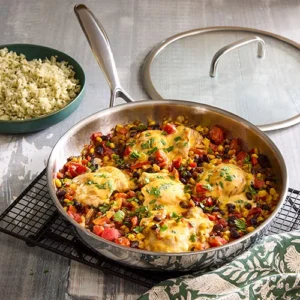 Pampered Chef 12-inch Stainless Steel Skillet