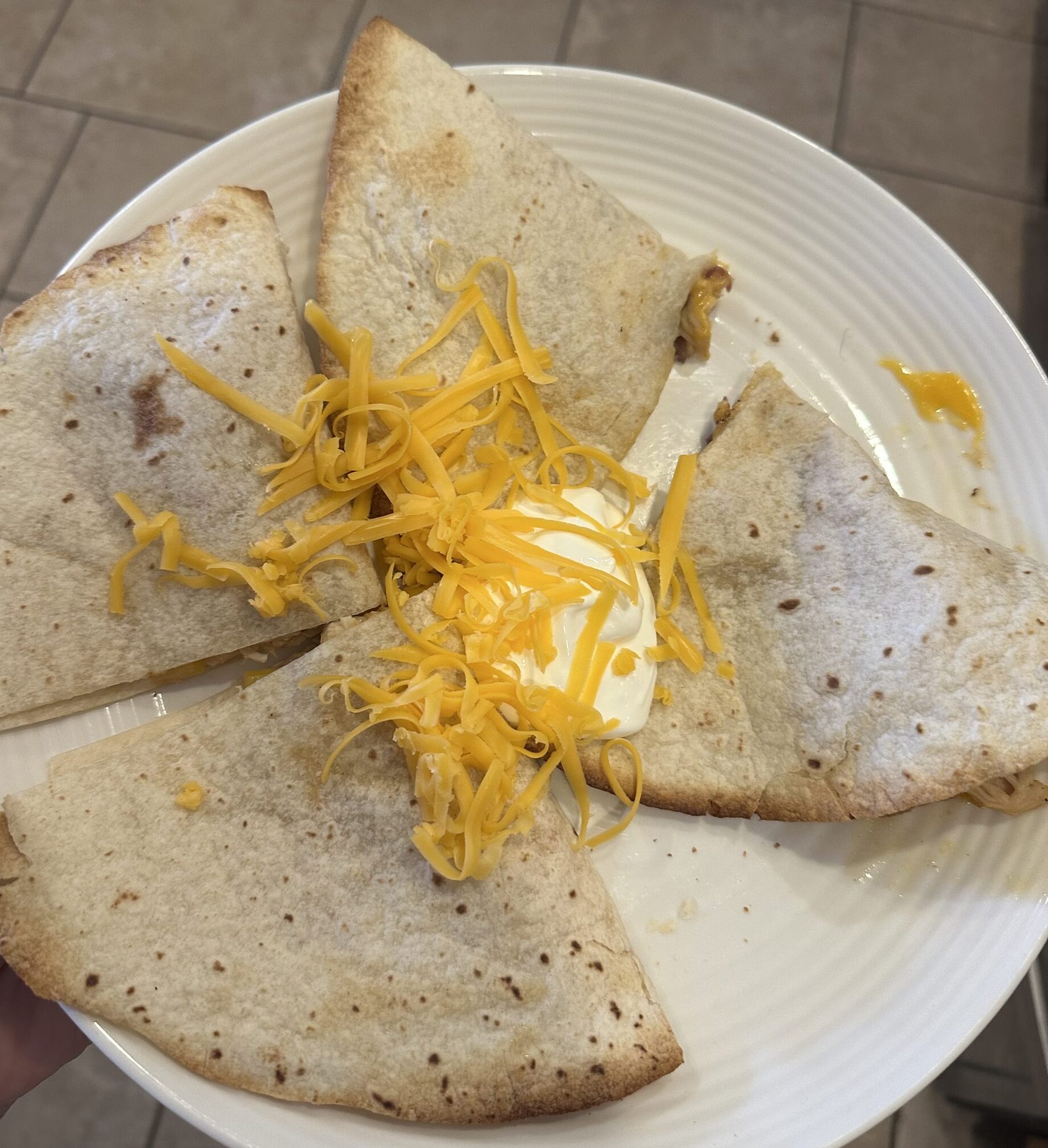 Air Fryer Chicken Fajita Quesadillas