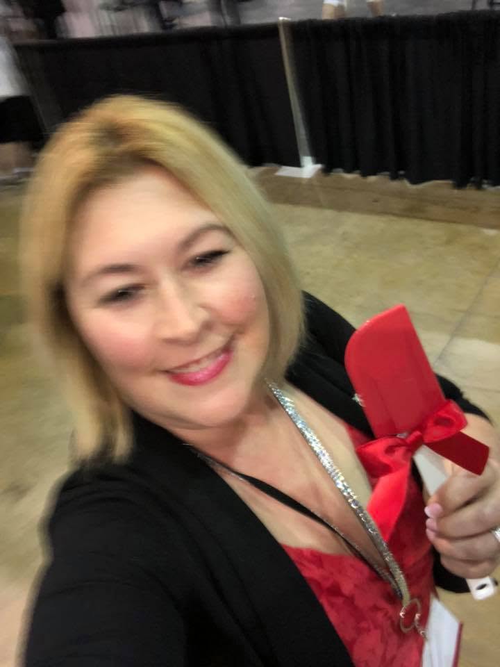 Melanie at her second Pampered Chef conference in 2018 after walking the stage as a Director
